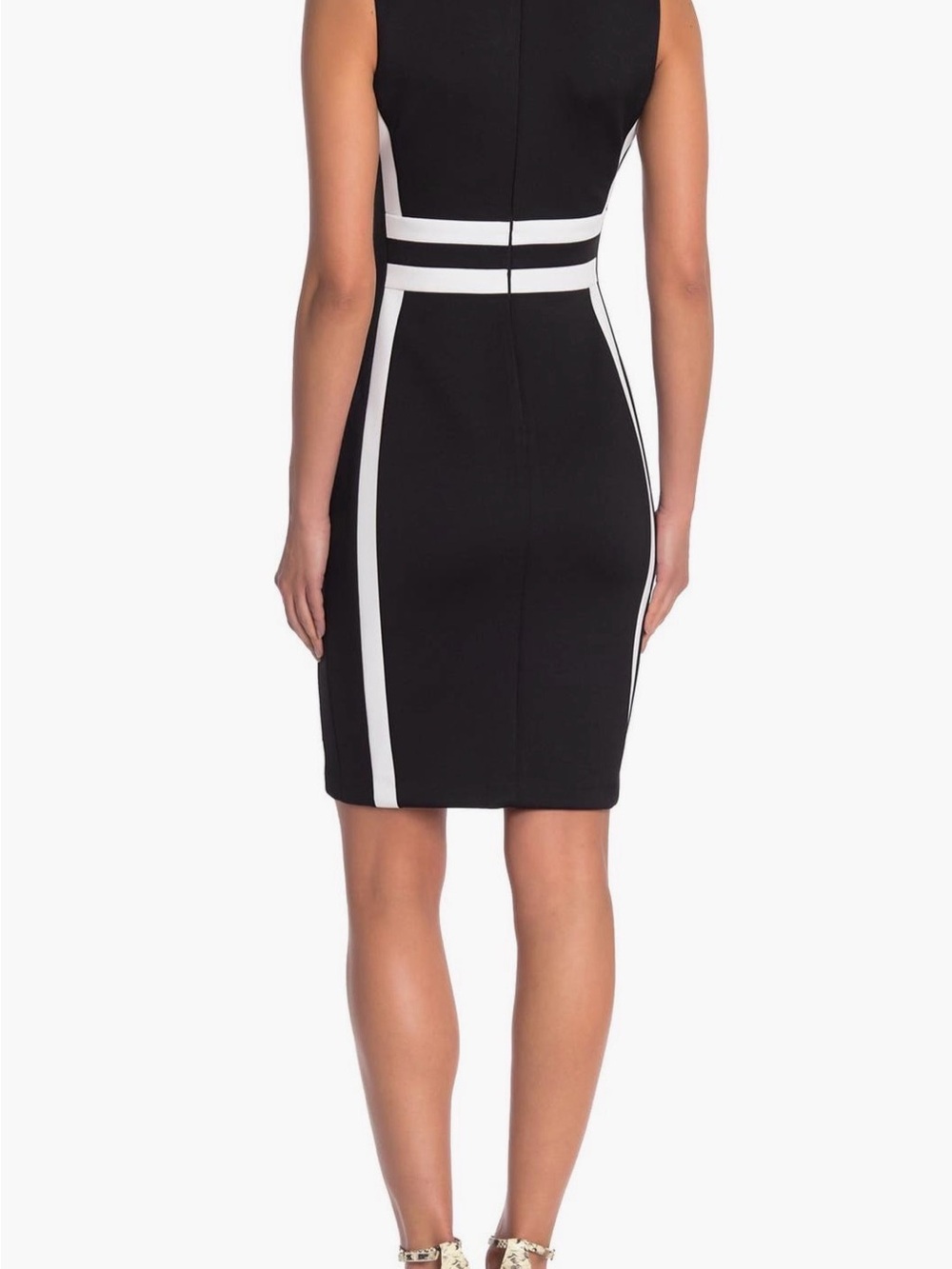 Calvin Klein Black Dress with White Trim - Picture 2 of 7